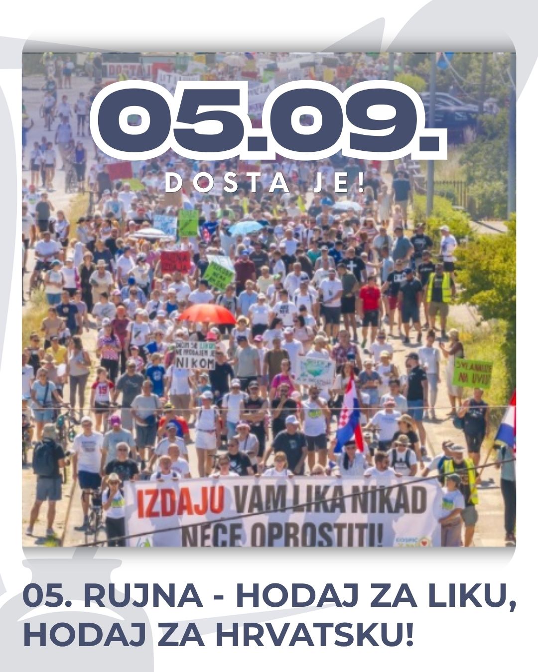 Podrška sindikata prosvjedu "Hodaj za Liku, hodaj za Hrvatsku"